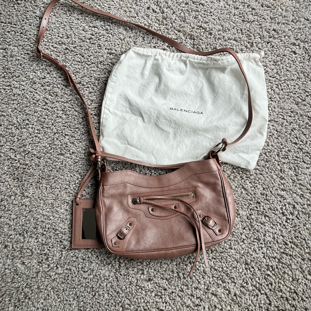 Pink Balenciaga crossbody